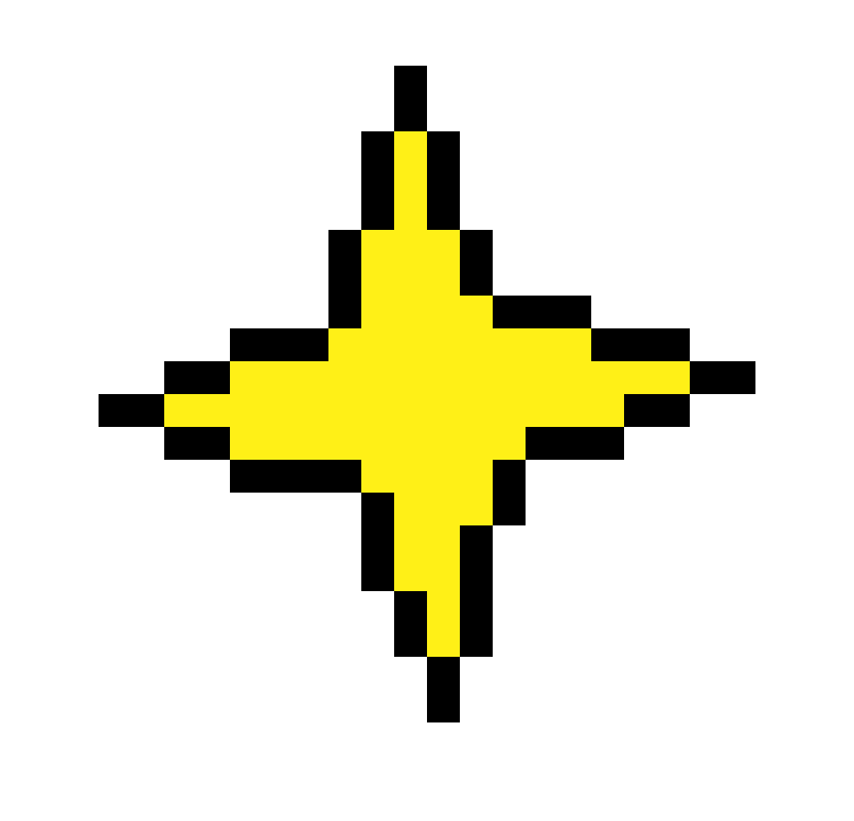 The save point star from Undertale, representing Determination.